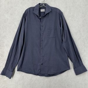 Eton Shirt Mens XL Blue‎ Chambray Button Up Light Weight Trunk Club Mens